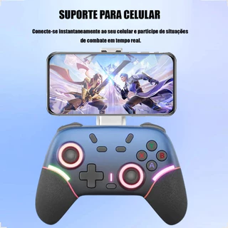 Controle Joystick Gamepad X9 Sem Fio Bluetooth 2.4g Com Iluminação RGB Android Ios PC Celular