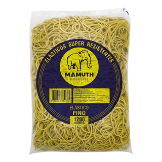 Elástico De Borracha Mamuth 18 Amarelo Pac. 1200 Unidades