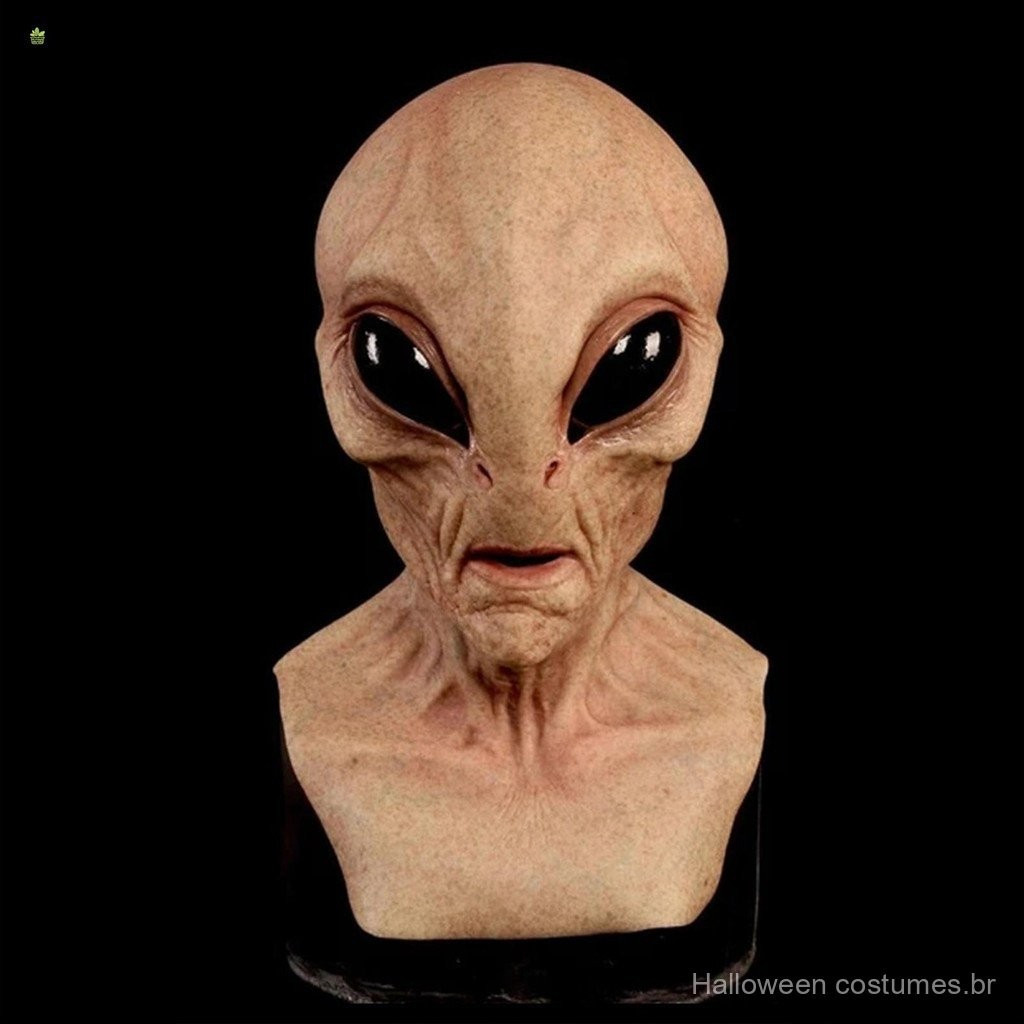 Máscara de Látex Alienígena Assustadora e Horrível Estilo de Festa de Halloween para Tema de Cosplay TFZR