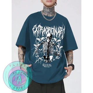 Camiseta Esqueleto Extraordinary Qualidade Algodão Unissex Lançamento Gotico Emo Dark Goth Temos Plus Size Envio Rapido