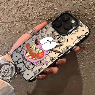 Capinha Cachorrinho abstrato Anti-impacto Para Samsung A07 A16 A17 S25 PLUS EDGE A14 A54 A55 A35 A23 S20 FE