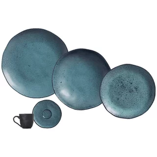 Aparelho de Jantar/Chá Porto Brasil Orgânico Petroleum | Stoneware, 30 Peças, Cinza em Oferta na Shopee
