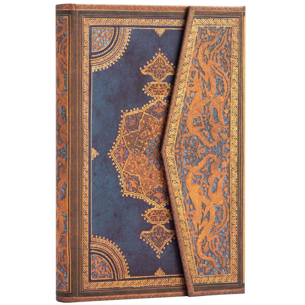 Caderneta Paperblanks Mini 14x9cm Capa Dura Pautado - Safavid Indigo ...