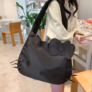 Nova bolsa de Ombre fofa da Hello Kitty de grande capacidade All-Match Commuter Handba