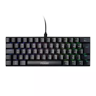 Teclado Mecanico Pichau Aurum V60, RGB, PTB, Switch Huano Vermelho, Preto, PG-ARML-RGB01