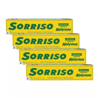 Kit 4 Cremes Dentais Sorriso Edição Limitada Kolynos 90g em Oferta na Shopee