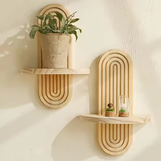 Prateleira de Parede Decorativa em Madeira Pinus Natural – Estilo Moderno e Funcional em Oferta na Shopee
