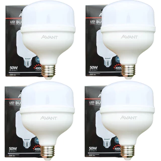 Kit 4 Lâmpadas LED Avant 50W High Power 4000lm Luz Branca 6500K Bivolt Base E27 Alta Iluminação em Oferta na Shopee