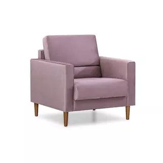 Poltrona Decorativa Sala Herval Spirit, Desmontável, Veludo Rosa Envelhecido em Oferta na Shopee