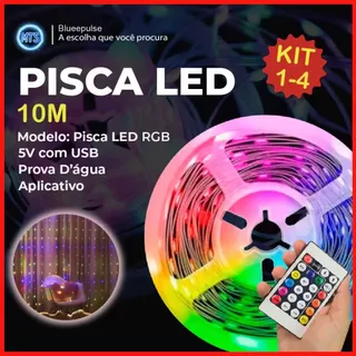 Pisca Pisca Fita LED RGB 5/10/20M Com Controle Por Voz e App Bluetooth USB Decoração de natal