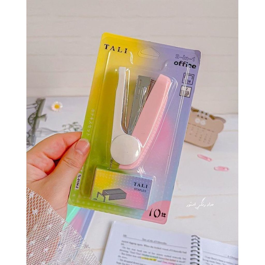Grampeador Tali com Grampos - Papelaria Escolar 