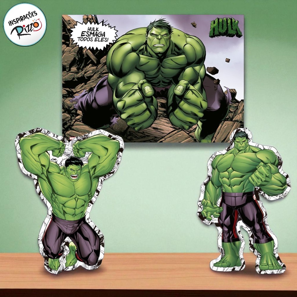 Kit Decorativo - Hulk - 3 Peças - 1 unidade - Disney Original - Rizzo ...