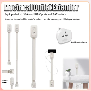 Extensor De Tomada Difícil De Alcançar , Adaptador De Parede Vertical , Uso Horizontal Para Casa , Viagem , Quarto , Sal