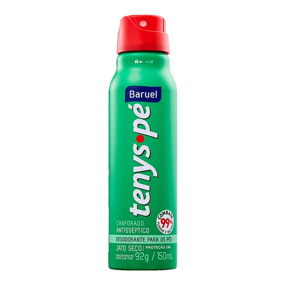 Desodorante para os Pés Tenys Pé Baruel - Jato Seco Canforado, 86g ...