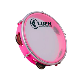 Pandeiro 8" ABS Plat. Inox Junior Infantil Pele Cristal Luen 40084 Rosa em Oferta na Shopee