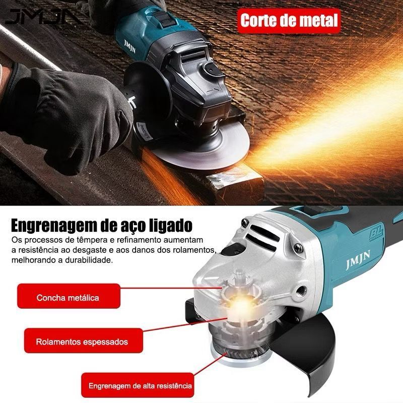 Esmerilhadeira Angular Politriz/lixadeira E Esmerilhadeira Sem escova Velocidade De Rotação 8000-10000R/min Bivolt