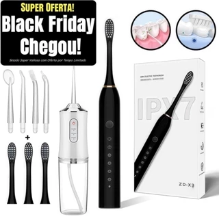 Black Friday Chegou! Oferta Especial: Kit Casal Escova Elétrica Recarregável + Irrigador Dental