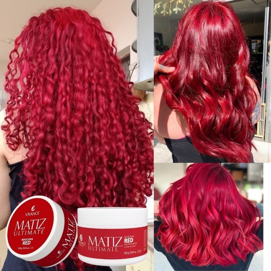 MÁSCARA CAPILAR TONALIZANTE MATIZADORA RED CABELOS VERMELHOS 250G MATIZ ...