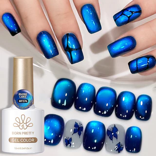 BORN PRETTY 10ml Reno Klein Blue Cat Magnético Eye Gel Polonês Ultra Brilho HEMA TPO Cristal Livre Soak Off UV LED Verni em Oferta na Shopee