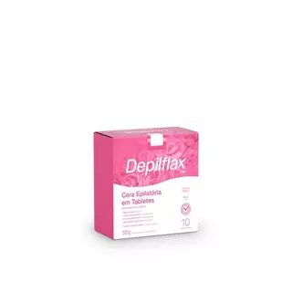 Cera quente em tabletes depilatório Rosa 500g Depilflax em Oferta na Shopee