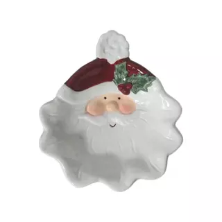 Prato Decorativo De Papai Noel Vecitis 16.3X14.2X3.5CM em Oferta na Shopee