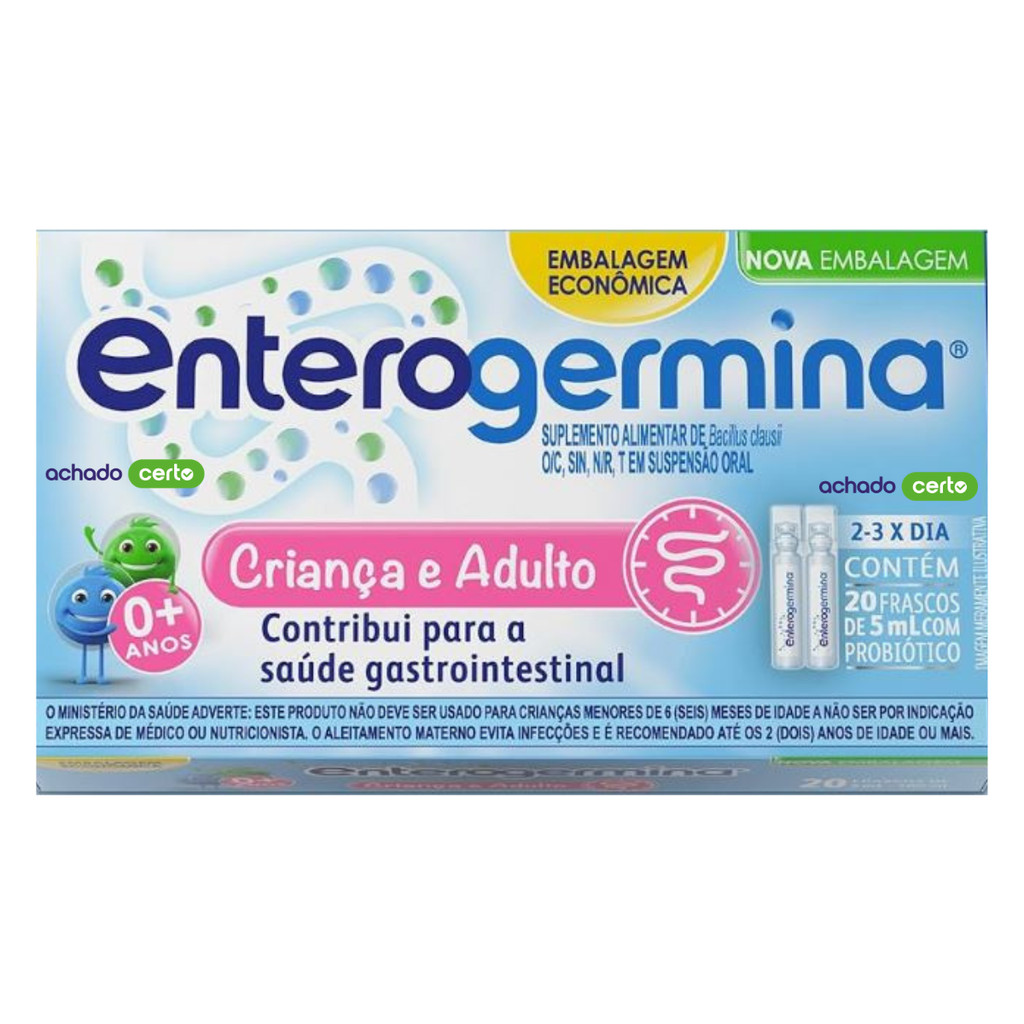 Enterogermina Criança e Adulto Probiótico Com 20 Frascos | Shopee Brasil