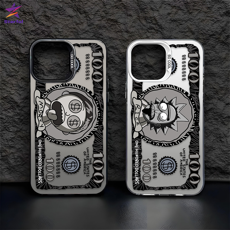 Capa Para POCO X7 Pro X6 X5 M7 M6 X3 NFC C75 C65 C71 C55 C40 M5S Luxo Fosco Rick Morty Dólar Starful