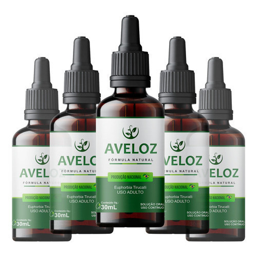 Kit 5 Aveloz Gotas 100% Natural Euphorbia Tirucalli | Shopee Brasil