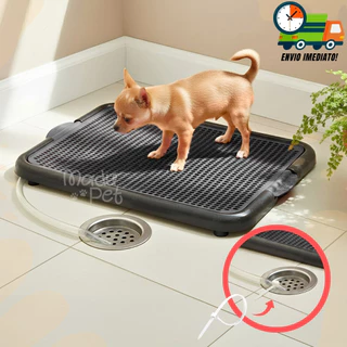 Banheiro Sanitário Com Dreno e Mangueira Lavável Para Cães Tapete Higiênico Promoção Envio Imediato