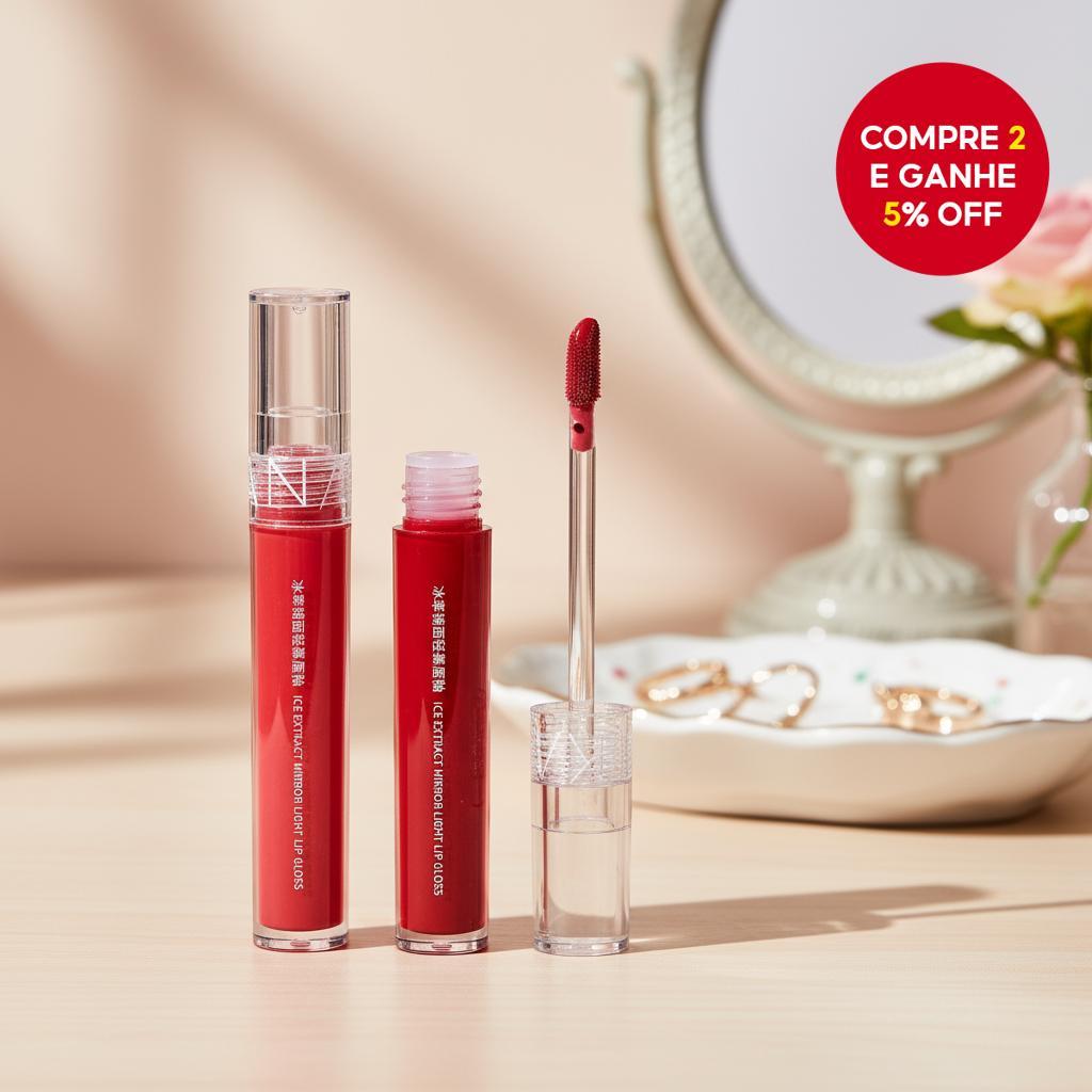Korean Moo Lip Glaze – Lábios luminosos e tenros, batom de maquiagem de ...
