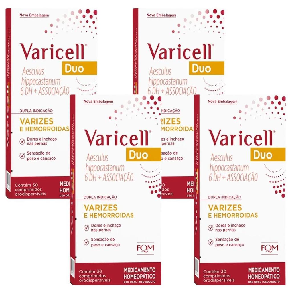 Kit Varicell Duo Com 4 Caixas De 30 Comprimidos Orodispersíveis Cada ...