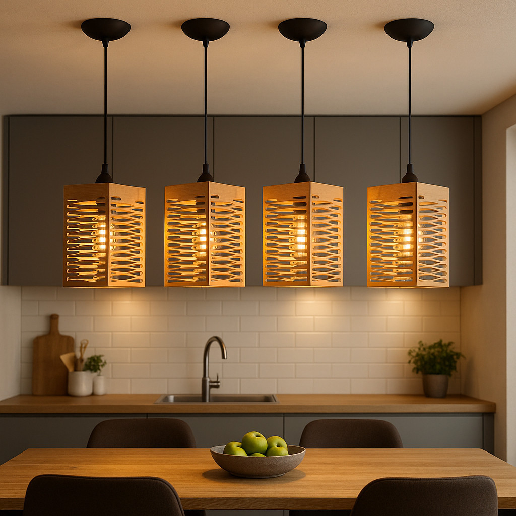 Kit 4 Luminárias Pendentes De Teto Estilo Moderno Área Gourmet | Shopee ...