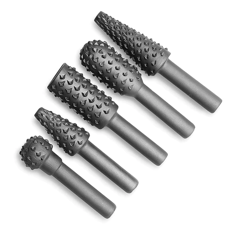 Jogo De Lima Rotativa Grossa Para Madeiras Com 5 Peças