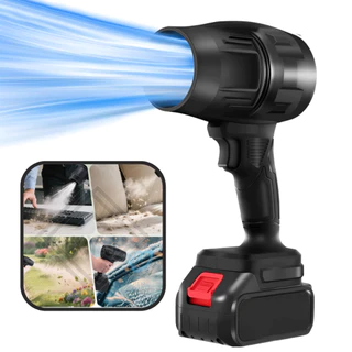 Soprador De Folhas Turbo Portátil Recarregável 48v Com 2 Baterias Potente Limpeza Interna e Externa