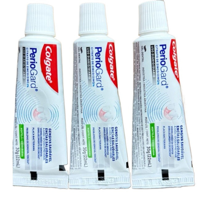 Creme Dental Colgate Periogard kit com 3 gengiva inflamada Viagem ...