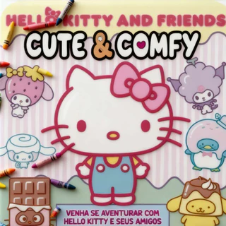 Livro de Colorir Cute & Comfy Hello Kitty (LDC-HK) - Ideal para Crianças e Fãs de Hello Kitty em Oferta na Shopee