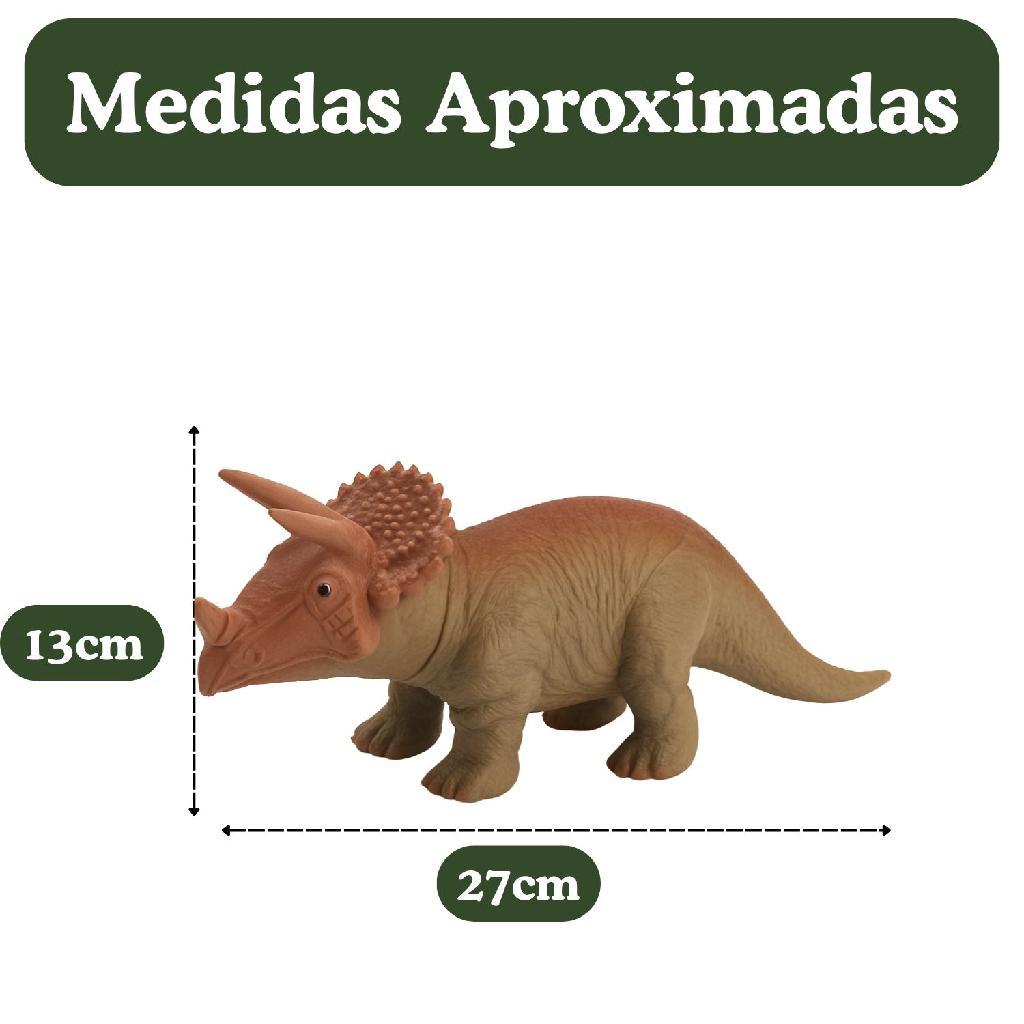 Dinossauro Triceratops 27 Cm Em Vinil Macio - Bee Toys | Shopee Brasil