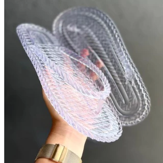 Chinelo Marrocos Feminino jelly lançamento VERÃO trança transparente Confortável tendencia praia