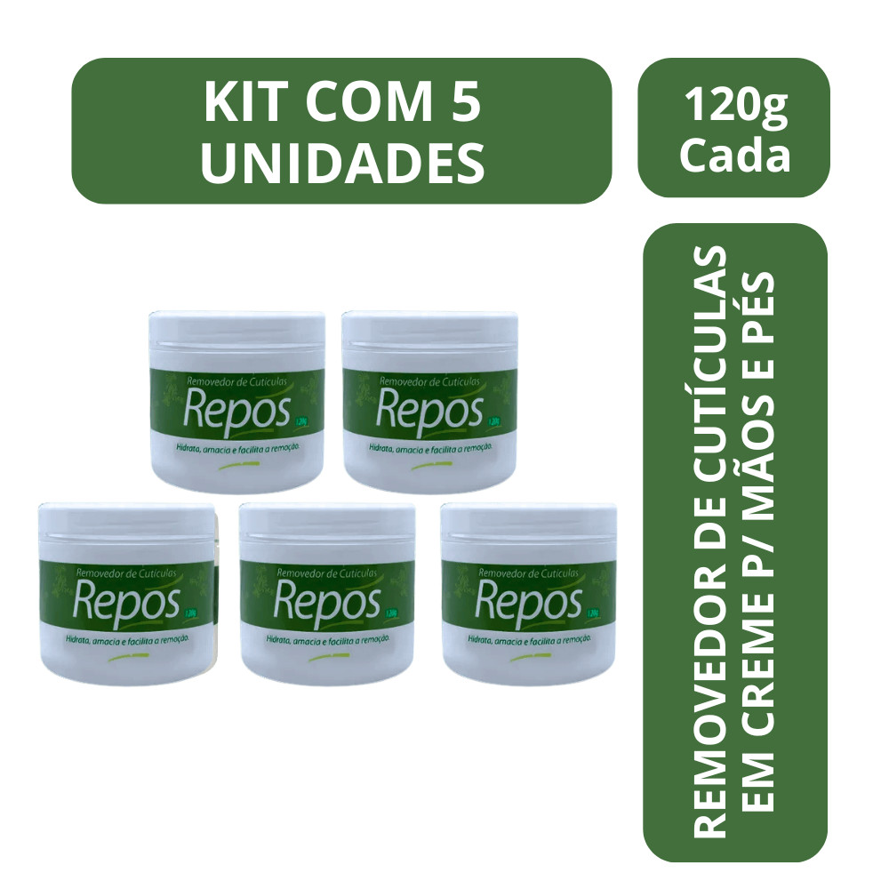 Kit c5 Removedor de Cuticulas em Creme Repos 120g - Creme que Amolece ...