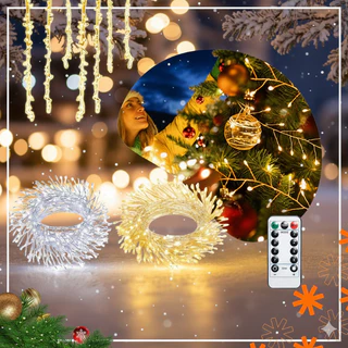 Enfeites de Natal Fio de Fada Árvore Decoração Natalina Pisca Pisca LED à Prova d'Água