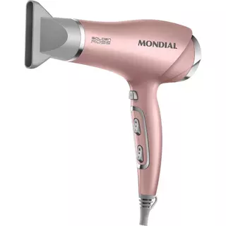 Secador de Cabelo Mondial  127V Golden/Rose 2000W- SC-32 em Oferta na Shopee