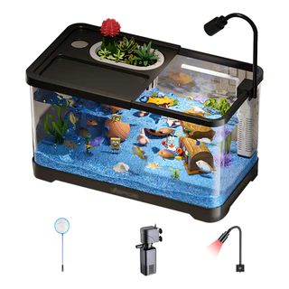 Aquário Acrílico 65l (61×36×30cm) P/aquarismo C/ Led E Bomba