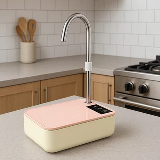 Nova - Bomba de Água Elétrica de Mesa Sem Fio – Recarregável USB C/Toque Único Portátil e Silenciosa