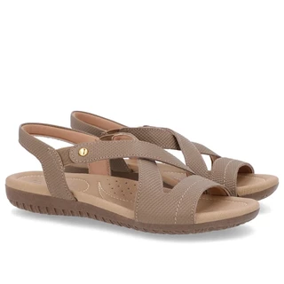 Sandália Rasteira Feminina Usaflex Couro Marrom R1804169 em Oferta na Shopee