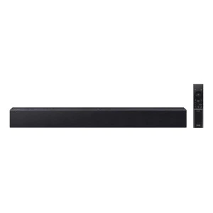 Soundbar Samsung HW-B400F, com 2.0 canais, Bluetooth, Subwoofer integrado e HDMI ARC