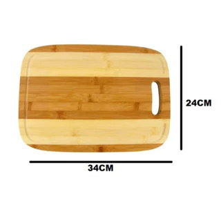 OFERTA Tábua Carne De Carne Bambu 34x24x1,8cm Para Corte Churrasco Legumes Com Encaixe Para As Mãos em Oferta na Shopee