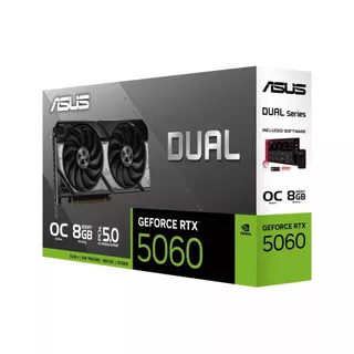 Placa de Vídeo NVIDIA GeForce ASUS RTX5060 8GB Dual GDDR7 128 bits