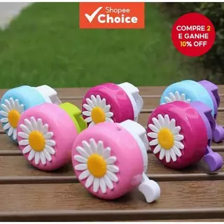 Bicicleta Multicolor Kids Funny Daisy Flower Horns Anel Alarme Guidão Plástico Quente em Oferta na Shopee