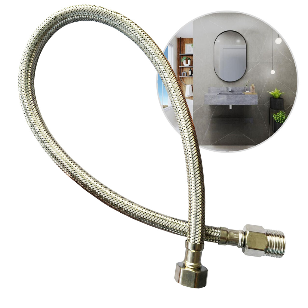 Mangueira Para Pia Engate Flexível em Aço Inox Trançado Rabicho de 40cm ...