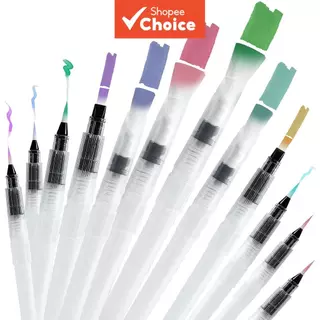 Conjunto de 12 Canetas de Pincel Aquarela Deluxe - Cores Vibrantes, Refil Fácil, Portátil, Ideal para Iniciantes, em Oferta na Shopee
